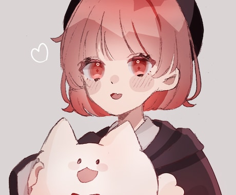 温かみのある可愛らしいSNS用アイコンを描きます 可愛らしいアイコンを求めている方へ女の子イラストが得意です イメージ2