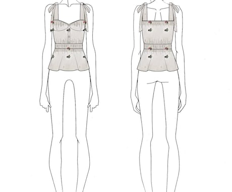 女性向けのファッションデザインイラストを提供します 欧米で経験がある現役デザイナーがデザイン制作します。 イメージ2