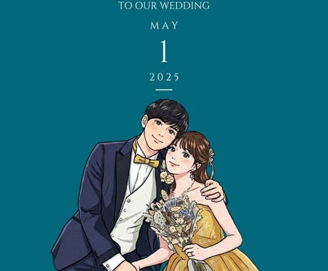 ウェディングボード・イラストを作成します イラスト化された姿のウェルカムボードでゲストをお迎え イメージ2