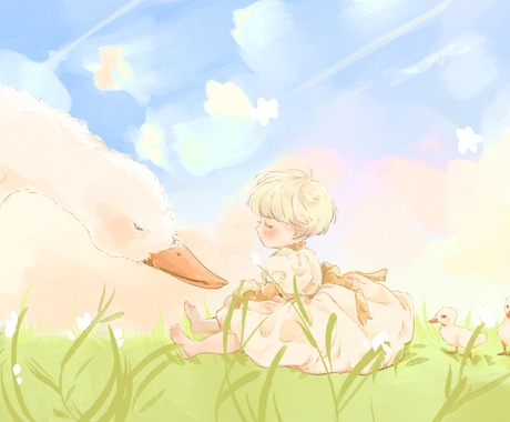 やわらかく優しい雰囲気のある人物イラストを描きます 小説などの挿絵や表紙、物語性のあるイラストをお求めの方へ イメージ2