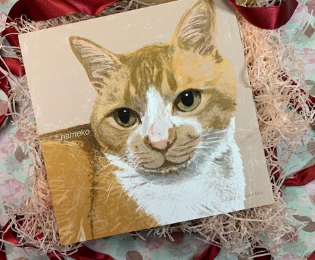 お写真を元にペットの似顔絵をお描きします アクリル画タッチにデジタルでリアルに仕上げます。 イメージ2