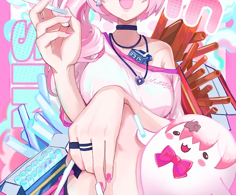 目をひくかわいいイラスト描きます ※商用可 女の子希望の方向けです!! イメージ1