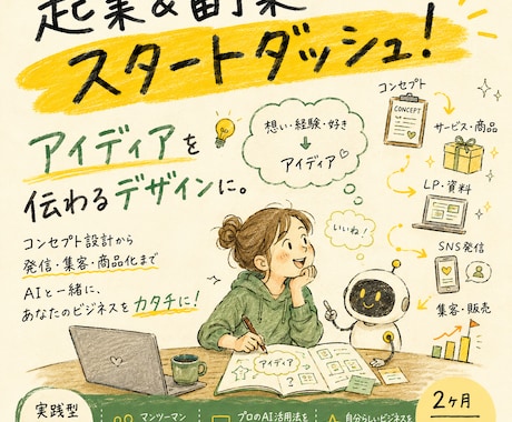 実践型AI伴走！想いが伝わるコンセプト作成します コンセプト設計と一生モノのAIスキルが同時に手に入る2ヶ月 イメージ1