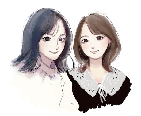 実写寄りキャラ/似顔絵描きます 雰囲気重視！TRPGの立ち絵や結婚式・記念日の贈り物に！ イメージ2