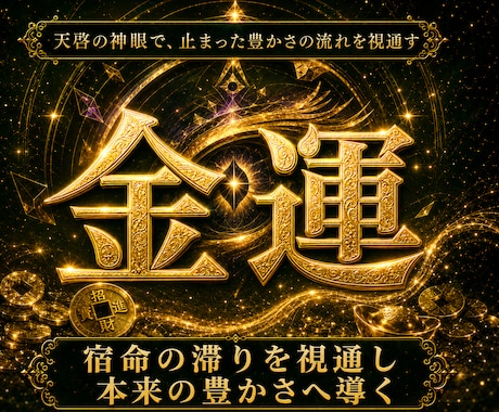 天啓金運霊視 | 燻る金運を覚まし金脈を解放します お金を引き寄せ豊かになるための真の金運鑑定で財運を高めてゆく イメージ1