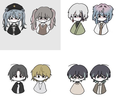 ゆるかわ手書き風｜イラストお描きします 2体¥1000 ｜ 個人様から活動者様まで誰でもOK イメージ2
