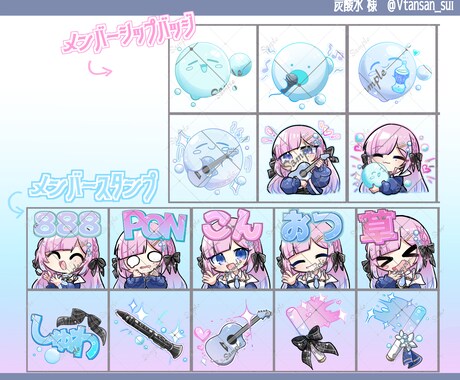 デフォルメのLINEスタンプを作成します 貴方のキャラクターを表情豊かに、可愛く描きます！ イメージ2