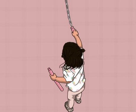 おしゃれな可愛いお子様のイラスト描きます 大切なお子様やご友人、お孫さんの可愛いイラスト描きます イメージ2