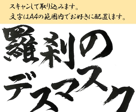 テロップや看板に！手描きの筆文字をデータにします オプションで加工まで！既存ではない文字データが欲しい方へ イメージ2