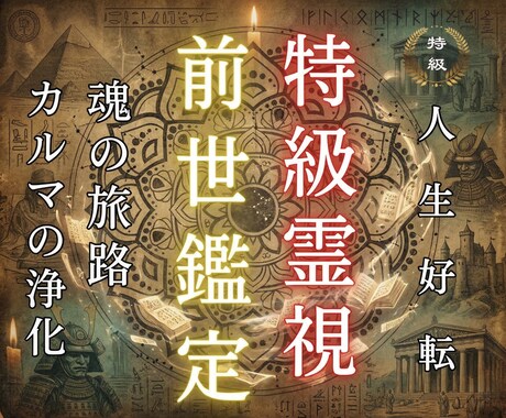 前世から続く真実を霊視します 止まった運命は、真実を知った瞬間から動き始めます。 イメージ1