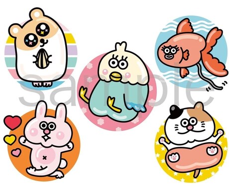テカテカ！ツヤツヤ！の生き物をお描きします キュートで楽しいイラストはお任せ下さい！ イメージ1