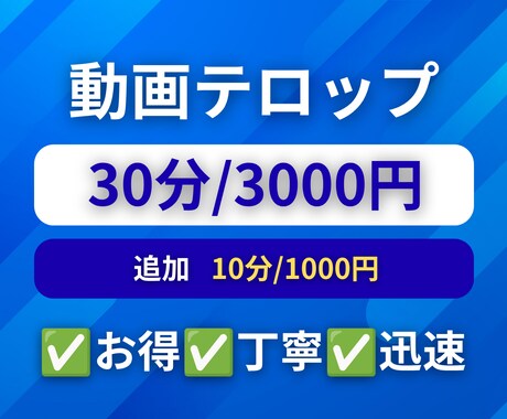 格安❗️動画にシンプルなテロップを挿入します ✅お得✅丁寧✅迅速　期待以上のサービスを提供します イメージ1