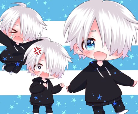 表情差分OK！かわいいミニキャライラスト描きます 可愛くて親しみのあるミニキャラタイプのイラストを描きます！ イメージ2