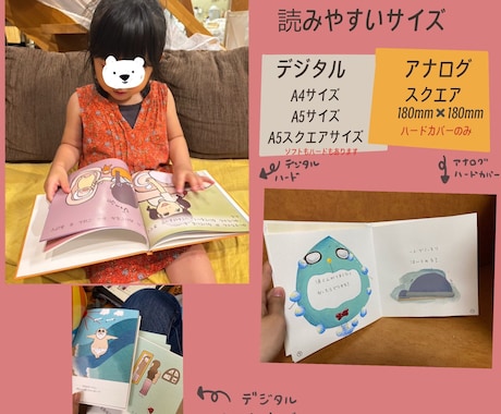 似顔絵師がオリジナル似顔絵絵本作ります お子さんが主人公の絵本やブライダル用におすすめです イメージ2
