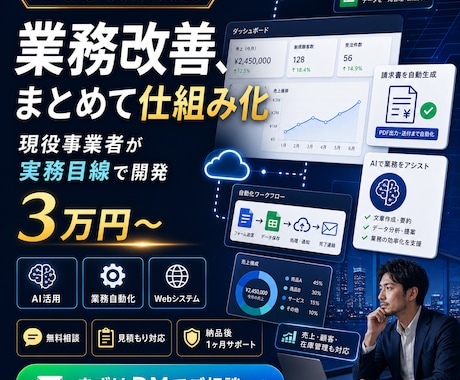 現役事業者がGAS×AIで業務を自動化します 現役事業者だから作れる業務ツール イメージ1