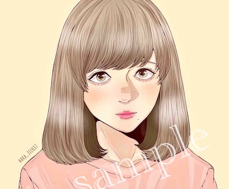 お写真を元に丁寧に似顔絵風イラストを描きます ❁自分だけのSNSアイコン・プレゼント用・記念日などに❁ イメージ2