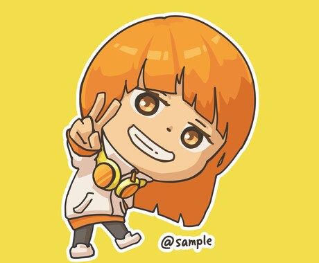 配信・SNSに！目を引くちびキャラアイコン描きます 配信者・VTuber・SNS活動向けイラスト イメージ2