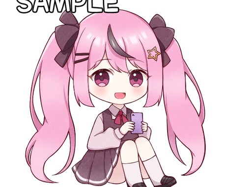 ゆるくて可愛い♪ミニキャラを描きます 商用利用OK！ココナラが初めての方もお気軽にご相談ください！ イメージ1