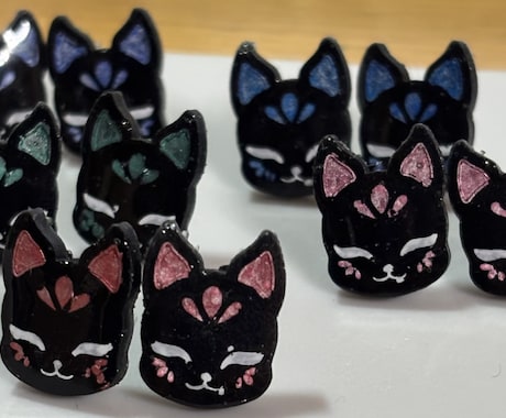 狐のイヤリング、ピアスお作りします 白狐か黒狐のイヤリング、ピアスはいかがでしょうか？ イメージ2