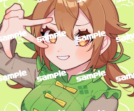 バストアップアイコン作成致します 頭〜バストアップまでのイラスト作成致します イメージ1