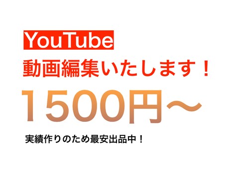 動画をYouTube向けに編集致します イメージ1