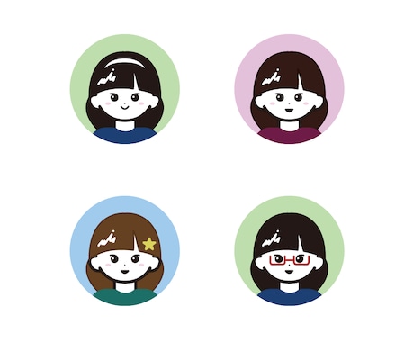 SNSで使える似顔絵アイコンを作成します シンプル可愛い似顔絵が欲しい方へ イメージ2