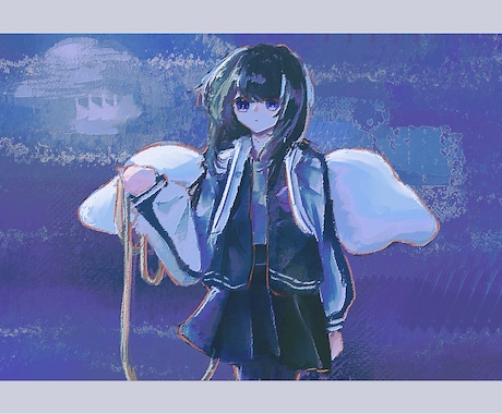 あなたのキャラの一枚絵を描きます おねうち版！ゆめみごこちで絵画調のイラストを仕上げます。 イメージ2