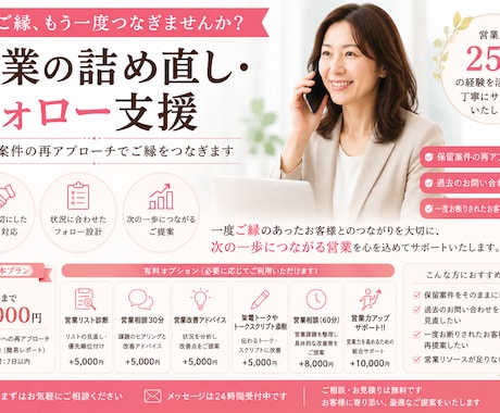営業の詰め直し・フォロー支援します イメージ1