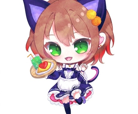 男性キャラも歓迎！　水彩風のミニキャラを制作します 透明感のあるふんわりタッチなテイストが特徴です イメージ2