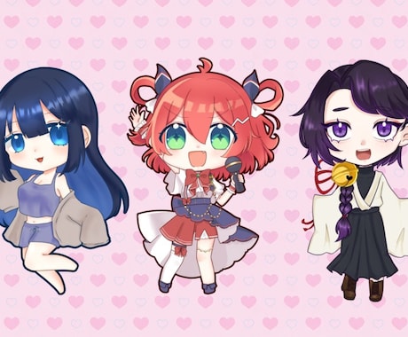 ぱっちりおめめのミニキャラ、バストアップ描きます なんだか懐かしい…kawaii……ミニキャラ！！ イメージ1