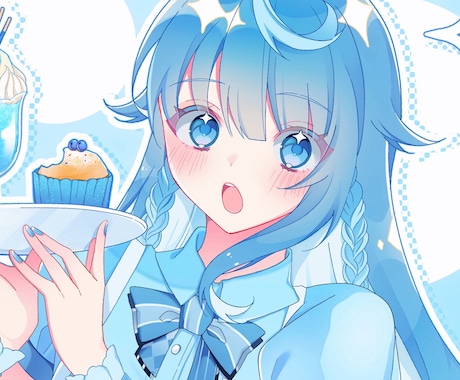 透明感のある可愛いSNS用イラストを制作します 親しみやすいイラストを描きます！お気軽にご相談ください。 イメージ1