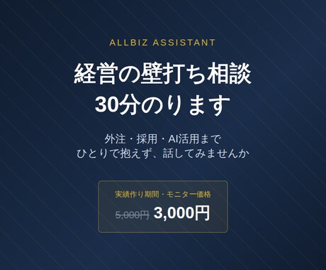 一人社長の経営壁打ち相談、30分のります イメージ1