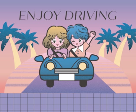シティポップ・レトロイラスト描きます シティポップ・80'sヴェイパーウェイブ風イラスト イメージ2