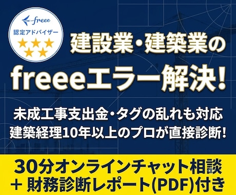 建設業freee専門。現場別粗利の設計を提示します freee公式も挫折した建設業の原価管理。プロが根本診断 イメージ1