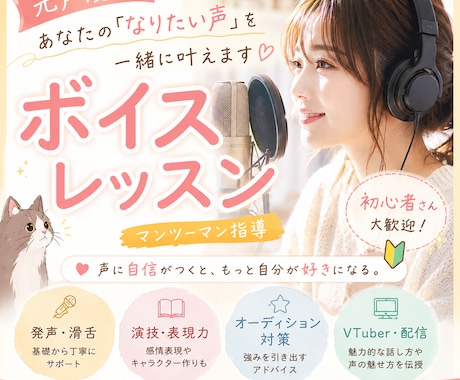 あなたに向けたボイスレッスンをします 声の使い方を学びたい方大歓迎！ イメージ1