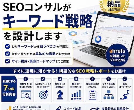 SEOのKW戦略/市場調査を即日で納品します SEOのKW戦略/市場調査を網羅的に対応します イメージ1