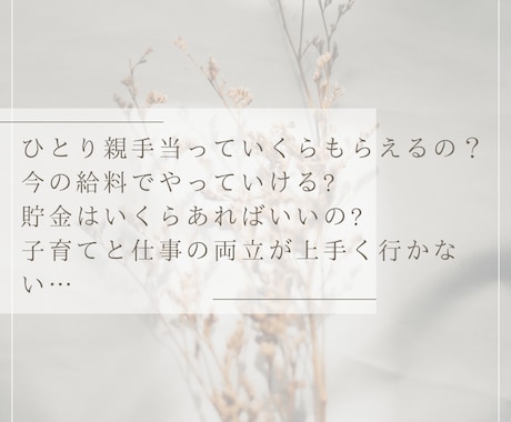 ひとり親向け生活·お金·仕事の相談承ります ひとり親の心配事、テキストチャットにてお答えします イメージ2