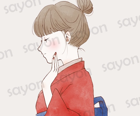 イラスト多数/和装女性のアイコンを販売しています ダウンロードするだけ♪/和装女性シリーズ イメージ1