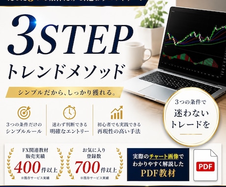 3つの条件で判断するFX手法を教えます 3つの条件が揃った時だけエントリー！ イメージ1