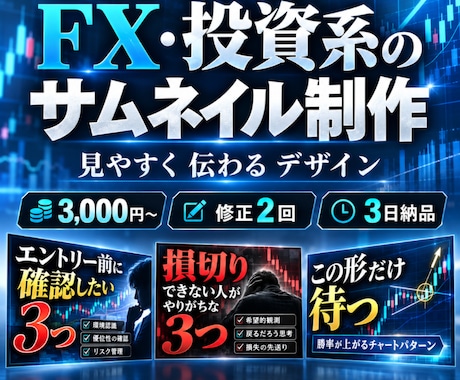 FX・投資系のサムネイルを作成します イメージ1