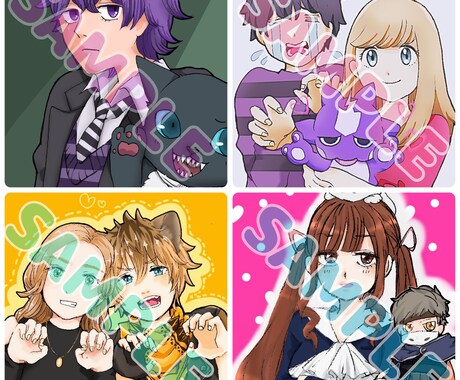 イラスト、アイコン依頼お受けします 単体、夢絵など　ご希望お聞かせ下さい！ イメージ2