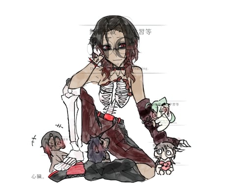 あなたのために描きます 【一発描き】ホラー・クール・可愛い系イラスト制作 イメージ1