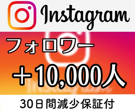 インスタのフォロワー 10,000人増加します いいね/リール再生数増加 にも対応可 イメージ1
