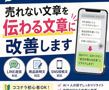 使える・売れる文章に改善します “反応が取れる形”にリライト（2000円〜） イメージ1