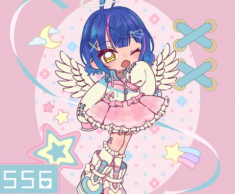 SD❁︎ミニキャラ︎❁﻿デフォルメイラスト描きます 動画やアイコン、グッズなどにどうぞ！全身描きます❀ イメージ2