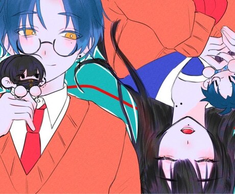 歌ってみたのサムネイルイラストを描きます 模写からオリジナル構図まで！様々な系統のイラストを描きます。 イメージ1