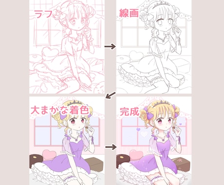 修正何度でも◎一枚絵、立ち絵可愛いイラスト描きます 歌ってみた動画・アイコン・お誕生日・お祝い・グッズ制作など！ イメージ2