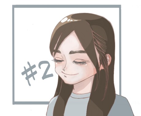 イラストオーダー受け付けます 頭部から胸まで！SNSアイコンなどに最適です！ イメージ2