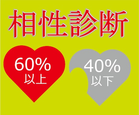 復縁の前に必須⭕夫婦、上司部下の相性診断行います ❤️❤️❤️復縁前に必要⭕結婚前に必ず相性診断をお勧め イメージ1