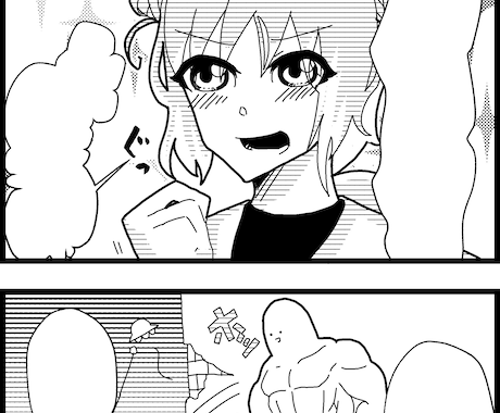 漫画を描きます カラー、モノクロ頭身高めからデフォルメ一通りいけます イメージ2